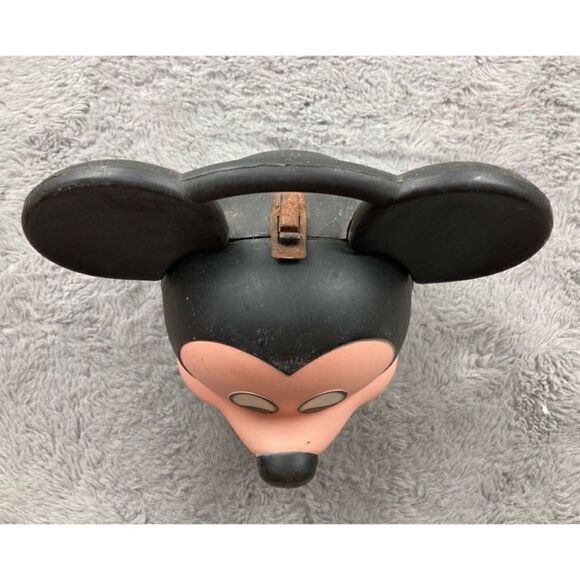 Vintage aladdin industries Disney Mickey Mouse head lunchbox - Picture 2 of 5